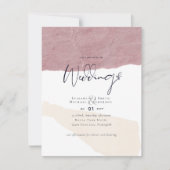 Abstract aardetint trouwuitnodiging goedkoop budge kaart (Voorkant)