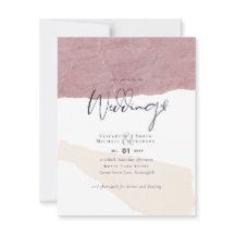 Abstract aardetint trouwuitnodiging goedkoop budge