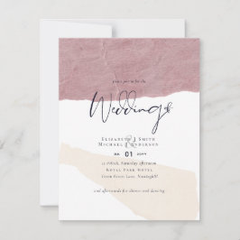 Abstract aardetint trouwuitnodiging goedkoop budge kaart