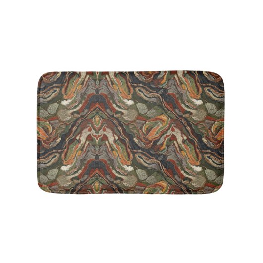 Abstract aardetoon wervelpatroon badmat (Voorkant)
