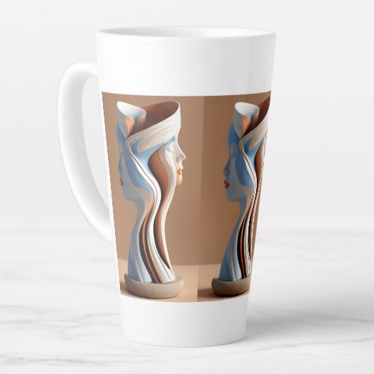 Abstract aardewerk latte mok (Linkerhoek)