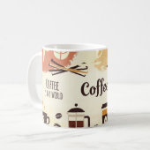 Abstract aards koffie Mok ontwerp (Voorkant links)