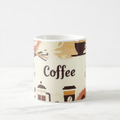 Abstract aards koffie Mok ontwerp (Center)