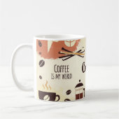 Abstract aards koffie Mok ontwerp (Links)