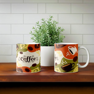 Abstract aards koffie Mok ontwerp