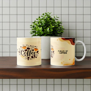 Abstract aards koffie Mok ontwerp