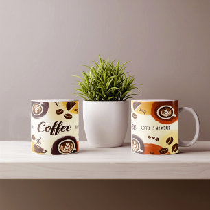 Abstract aards koffie Mok ontwerp
