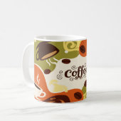 Abstract aards koffie Mok ontwerp (Voorkant links)