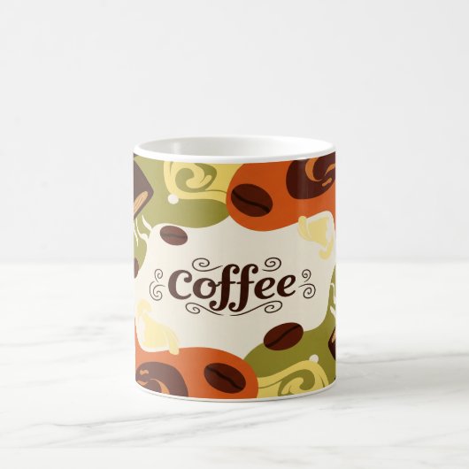 Abstract aards koffie Mok ontwerp (Center)