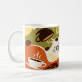 Abstract aards koffie Mok ontwerp (Links)