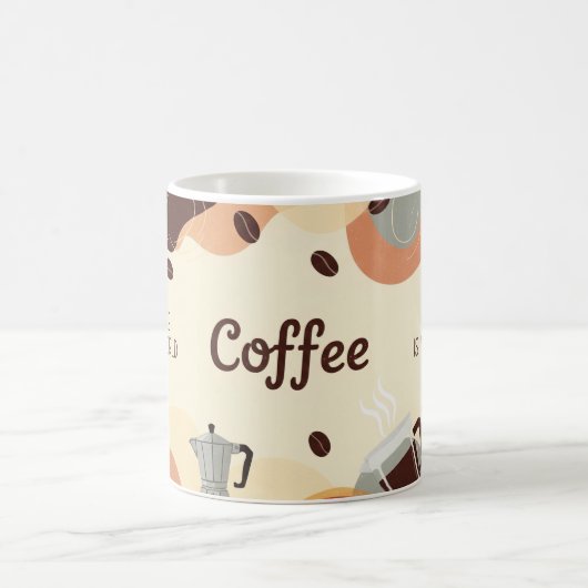Abstract aards koffie Mok ontwerp (Center)