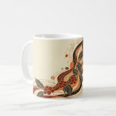 Abstract aards koffie Mok ontwerp (Voorkant links)