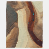 Abstract Aardse Golven Fleece Deken (Voorkant)