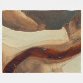 Abstract Aardse Golven Fleece Deken (Voorkant (Horizontaal))