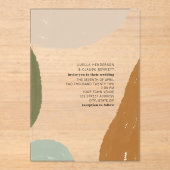 Abstract Aardse Minimalistische Schilderij Modern Acryl Uitnodigingen (Voorkant)