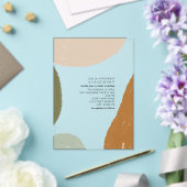 Abstract Aardse Minimalistische Schilderij Modern Acryl Uitnodigingen (Insitu (Huwelijk))