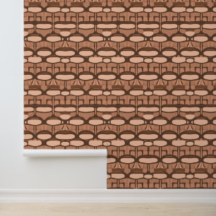 Abstract aardtoon geometrisch patroon behang