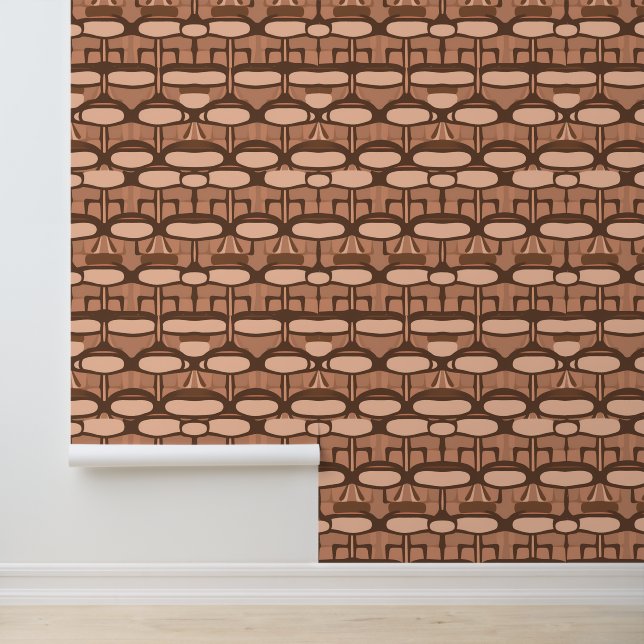 Abstract aardtoon geometrisch patroon behang (Applicatie)
