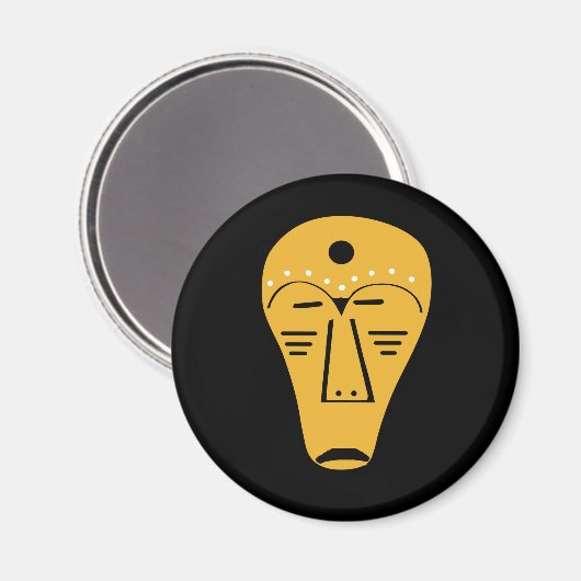 Abstract Aboriginaal tribaal gezicht Magneet (Voorkant / Achterkant)