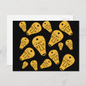 Abstract Aboriginaal tribaal masker Briefkaart (Voorkant / Achterkant)