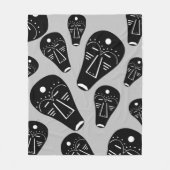 Abstract Aboriginaal tribaal masker Fleece Deken (Voorkant)