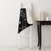 Abstract Aboriginal tribal zwart masker Sherpa Deken (In situ)