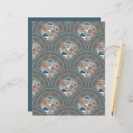 Abstract Accent Mandala Art Deco Scallop Scrapbook