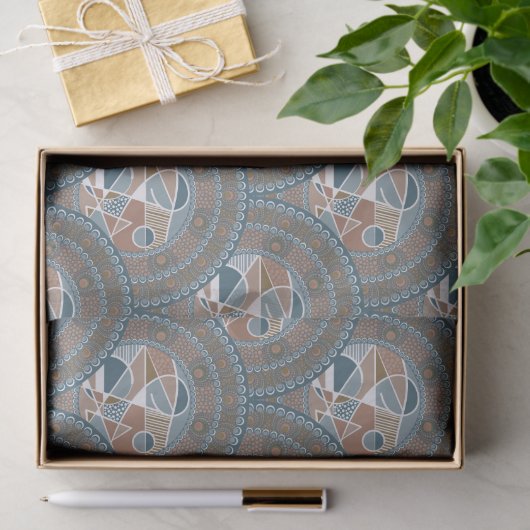 Abstract accent Mandala Art Deco Scallop Tissuepapier (Geschenk)