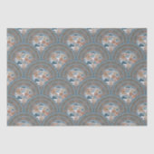 Abstract accent Mandala Art Deco Scallop Tissuepapier (Voorkant)