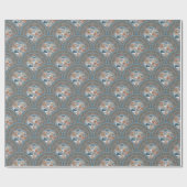 Abstract Accent Mandala Art Deco Schelp Cadeaupapier (Vlak)