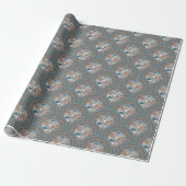 Abstract Accent Mandala Art Deco Schelp Cadeaupapier (Uitgerold)