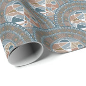 Abstract Accent Mandala Art Deco Schelp Cadeaupapier (Rol Hoek)