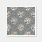 Abstract Accent Mandala Art Deco Schelp Decoupage Servet (Voorkant)