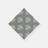 Abstract Accent Mandala Art Deco Schelp Decoupage Servet (Hoek)