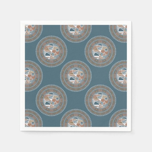 Abstract Accent Polka Dot Mandala Decoupage Servet (Voorkant)