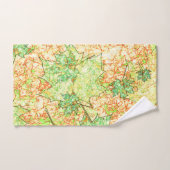 Abstract acerblad op krasbodem, op beige bad handdoek (Handdoek)