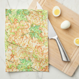 Abstract acerblad op krasbodem, op beige theedoek