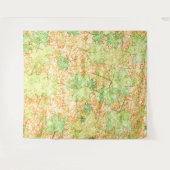 Abstract acerblad op krasbodem, op beige wandkleed (Voorkant (horizontaal))