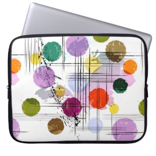 abstract achtergrondpatroon, met cirkels, lijnen, laptop sleeve