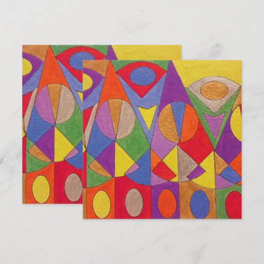 Abstract Acryl 1 Feestdagenkaart (Voorkant / Achterkant)