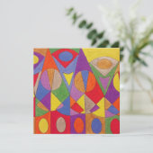 Abstract Acryl 1 Feestdagenkaart (Staand voorkant)