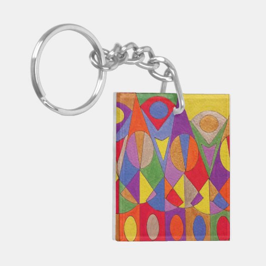 Abstract Acryl 1 Sleutelhanger (Voorkant Links)