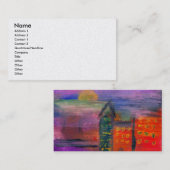 Abstract - Acryl - Verlies in de stad Visitekaartje (Voorkant / Achterkant)