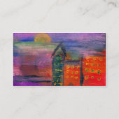 Abstract - Acryl - Verlies in de stad Visitekaartje (Achterkant)