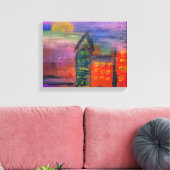 Abstract - Acryl - Verloren in de stad Canvas Afdruk (Insitu (Woonkamer))