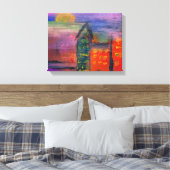 Abstract - Acryl - Verloren in de stad Canvas Afdruk (Insitu (Slaapkamer))
