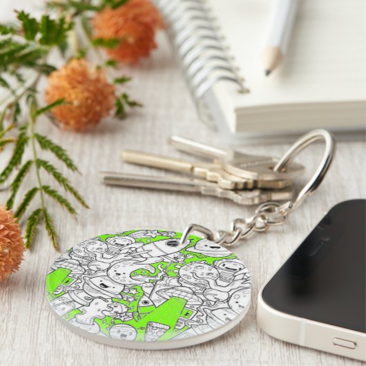 Abstract acrylic keychain (Voorkant Rechts)
