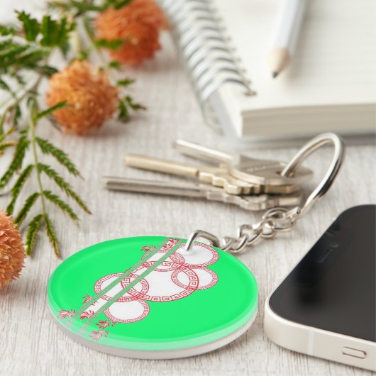 Abstract acrylic keychain (Voorkant Rechts)