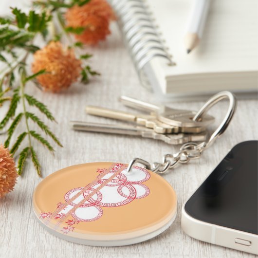 Abstract acrylic keychain (Voorkant Rechts)