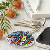 Abstract acrylic keychain (Voorkant Rechts)
